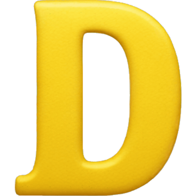 a yellow capital D emoji