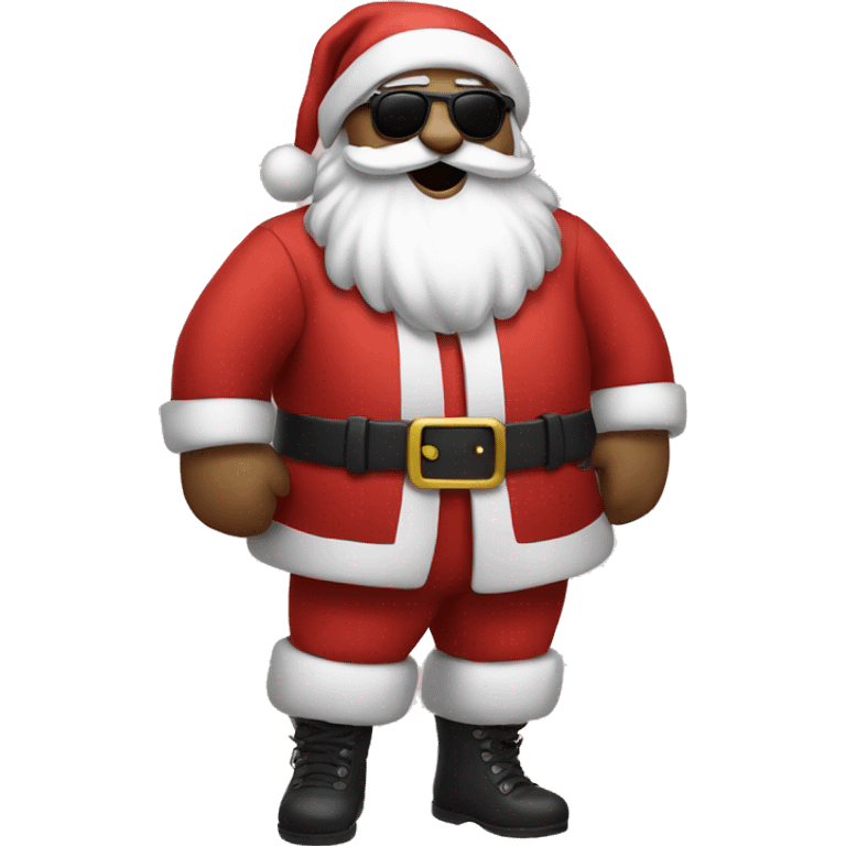 Santa with cool clothes  emoji