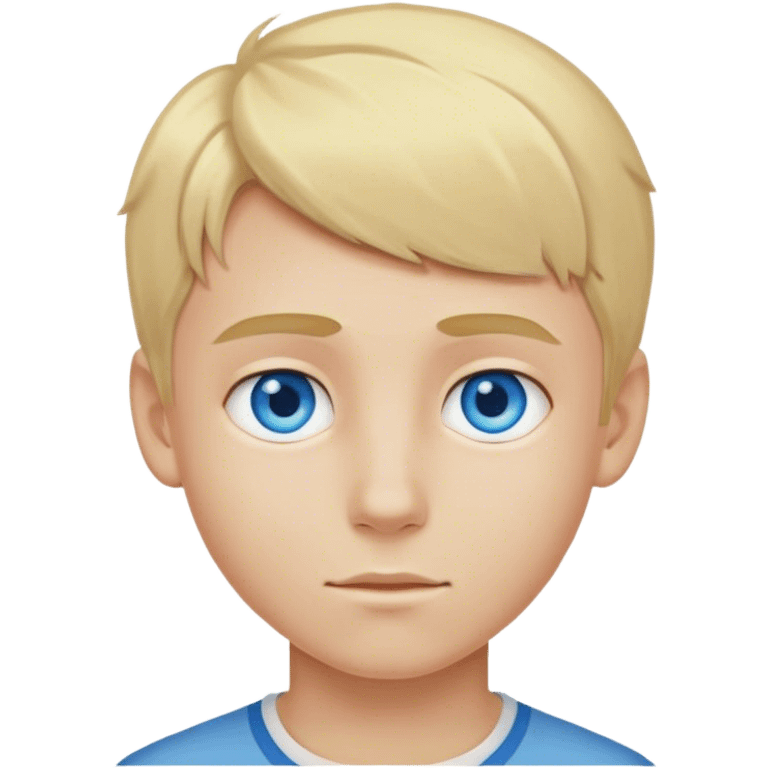 A boy with blonde hair and blue eyes emoji