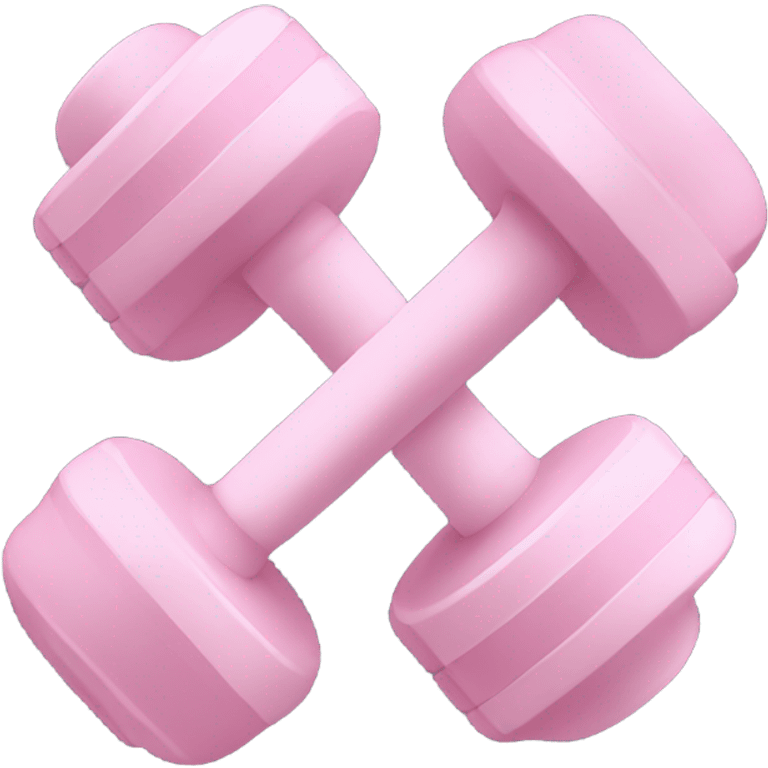 Soft Light Pink dumbell  emoji