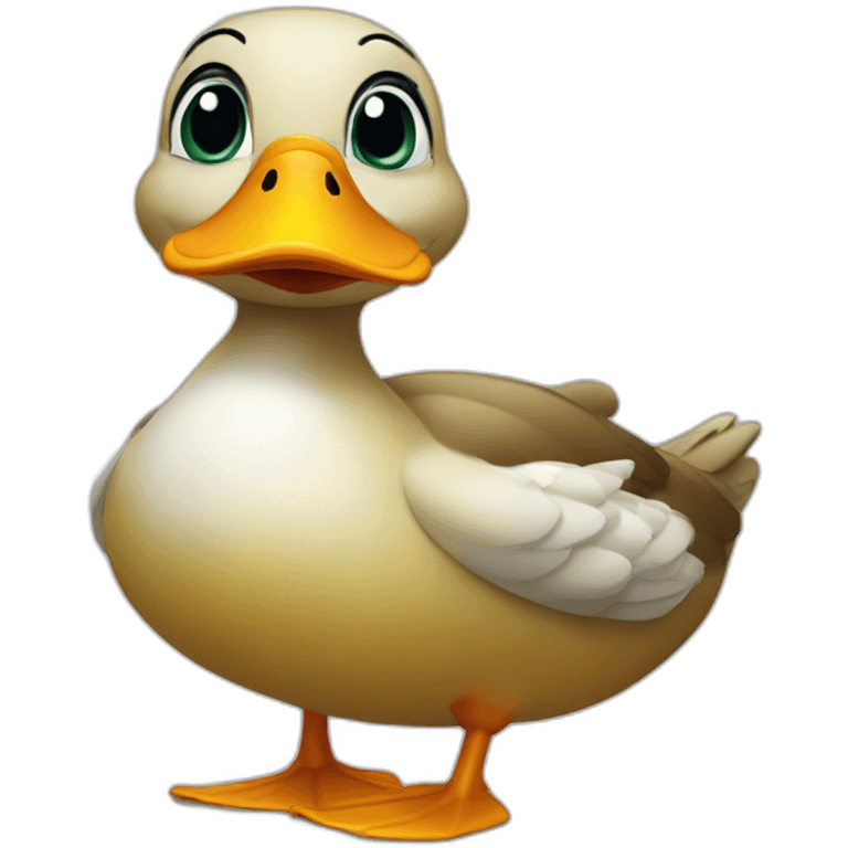 overconfident duck emoji