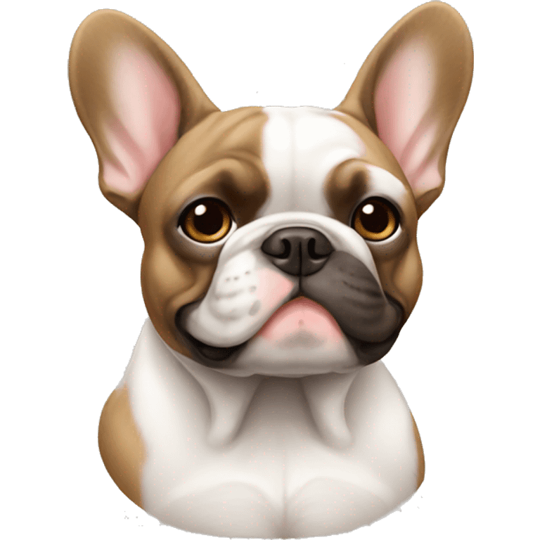 French bulldog white-brown emoji