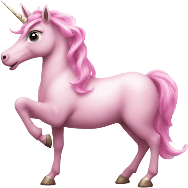 pink unicorn with eyes emoji