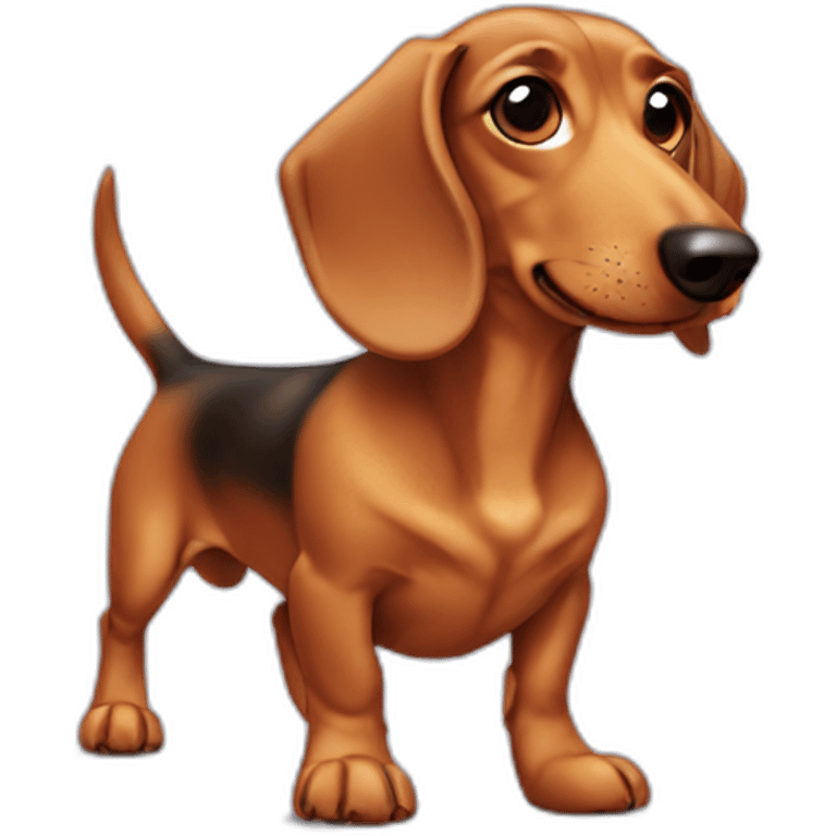 Tan dachshund emoji