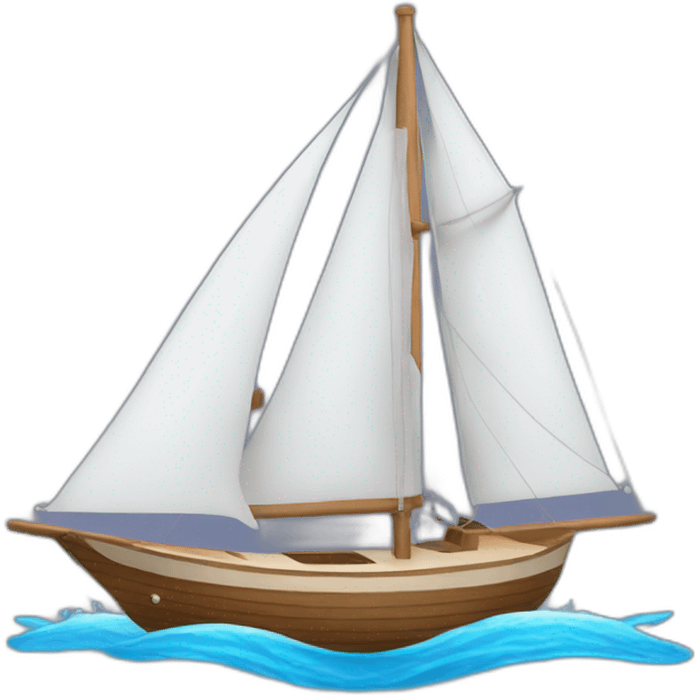 sail boat with dolphin sail emoji