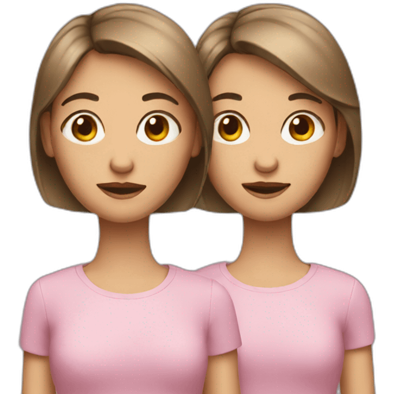 girl with two heads emoji