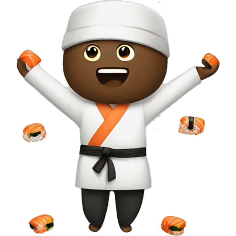 Sushi dance emoji