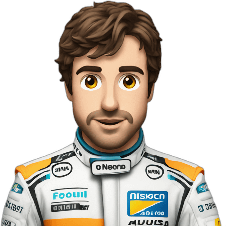 fernando alonso en su formula 1 emoji