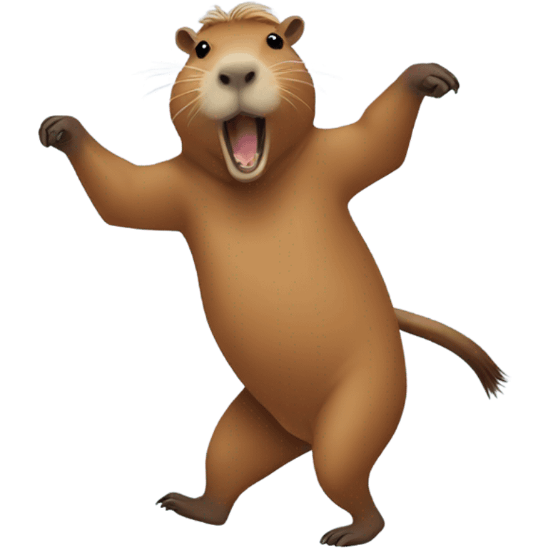 A capybara dancing emoji