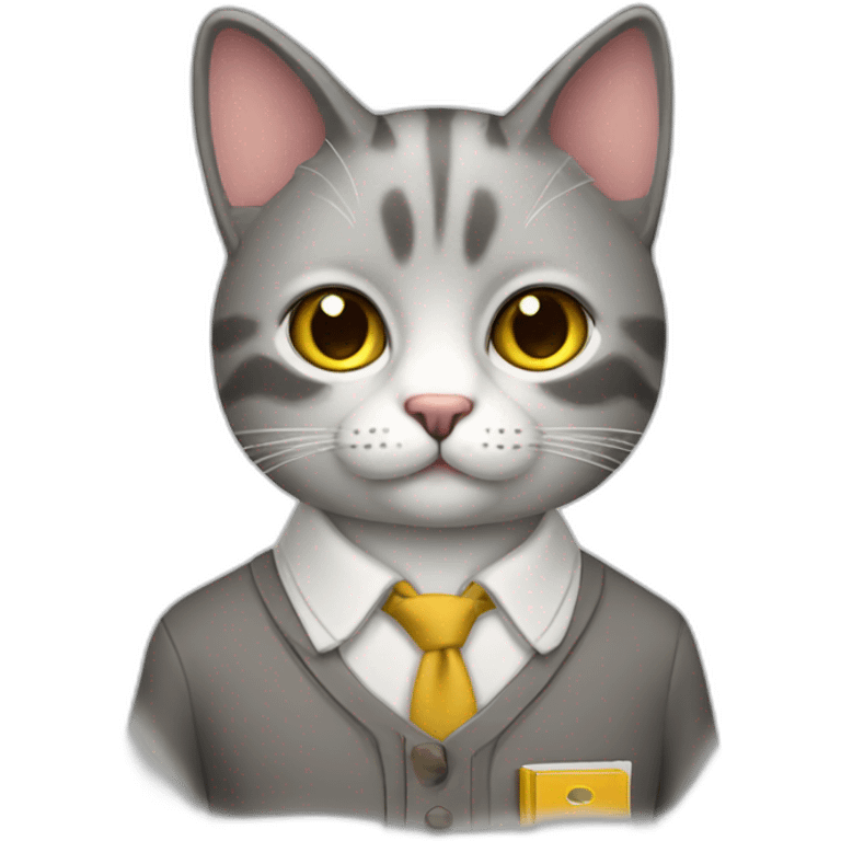 Librarian cat emoji