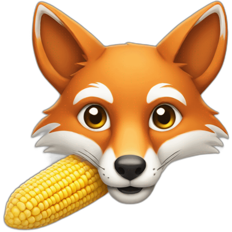 fox-with-a-corncob emoji