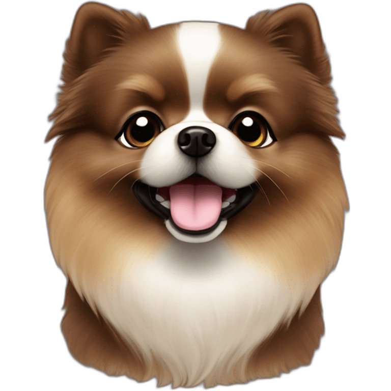 german dwarf pomeranian chocolate - marble color emoji