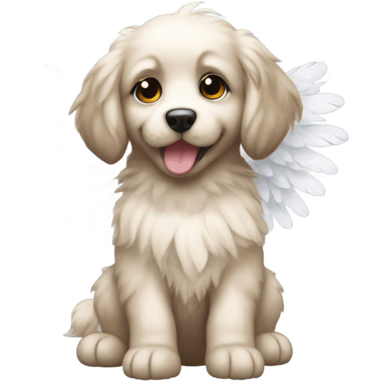 A puppy with wings emoji