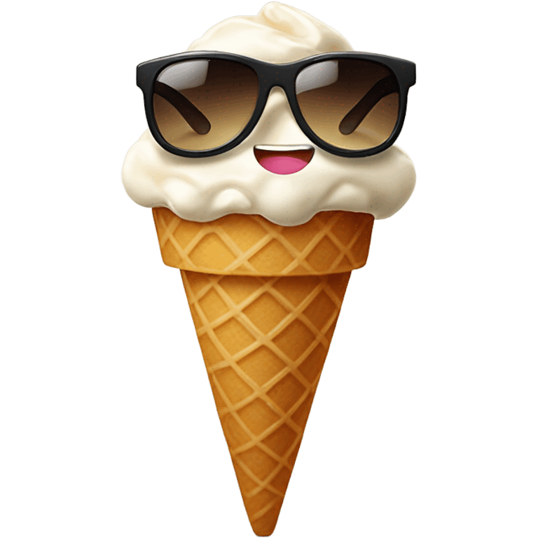 Ice cream wearing sunglasses  emoji