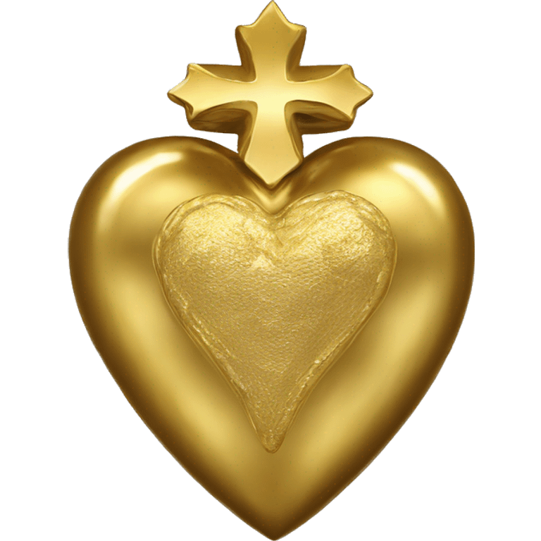 gold sacred heart emoji