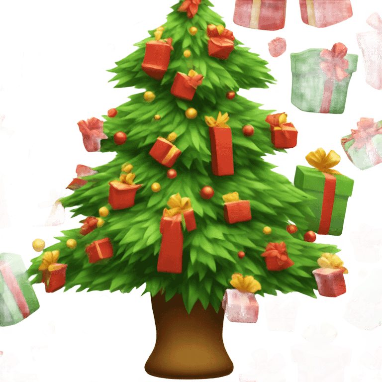 christmas tree of red presents emoji