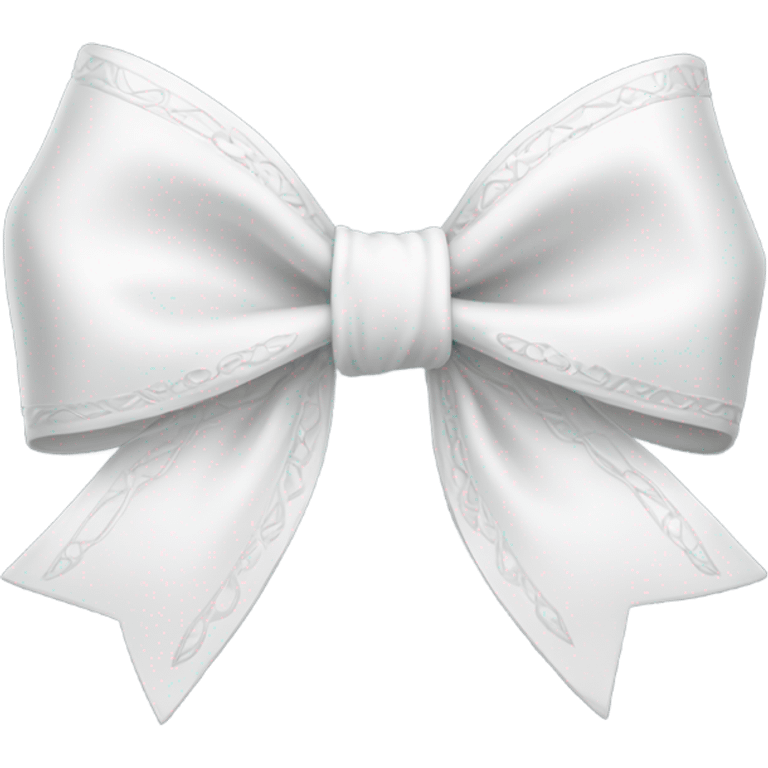 realistic white bow emoji