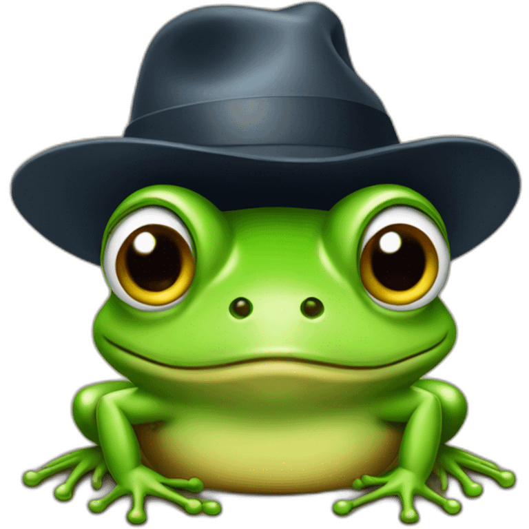 frog com chapeu de aniversário emoji