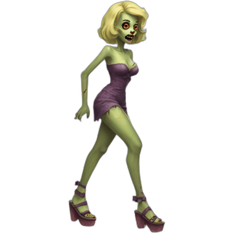 zombi pinup wearing sandals emoji