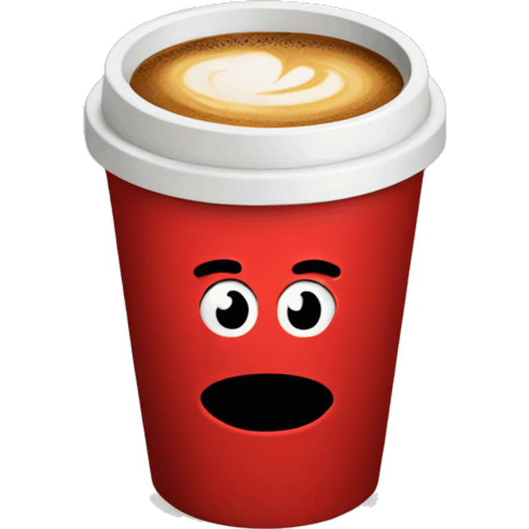 Coffee in a red cup emoji