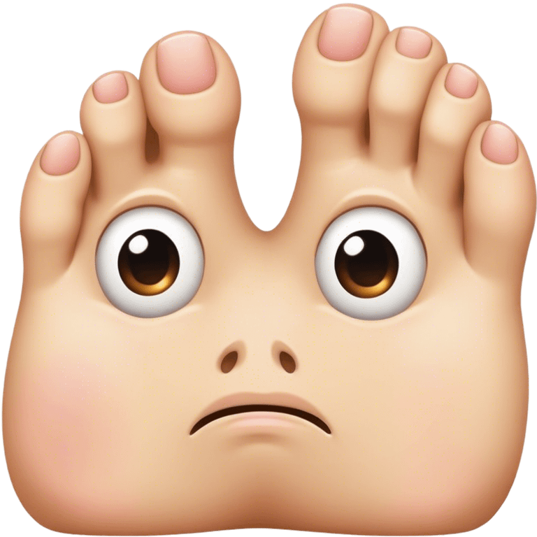 Sad big toe emoji