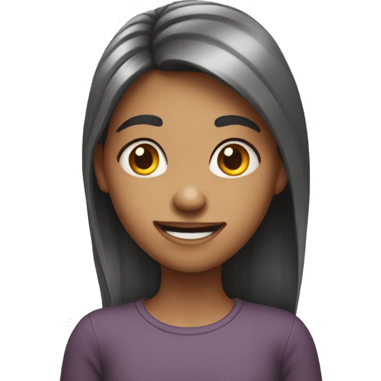 Ugly, cheerful girl emoji