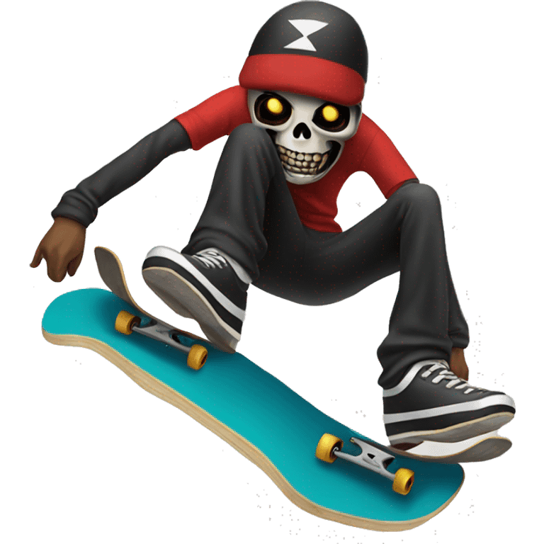 The classic death riding a skate emoji