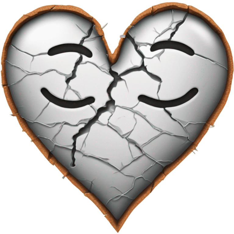 a broken heart with a bandaid on it emoji