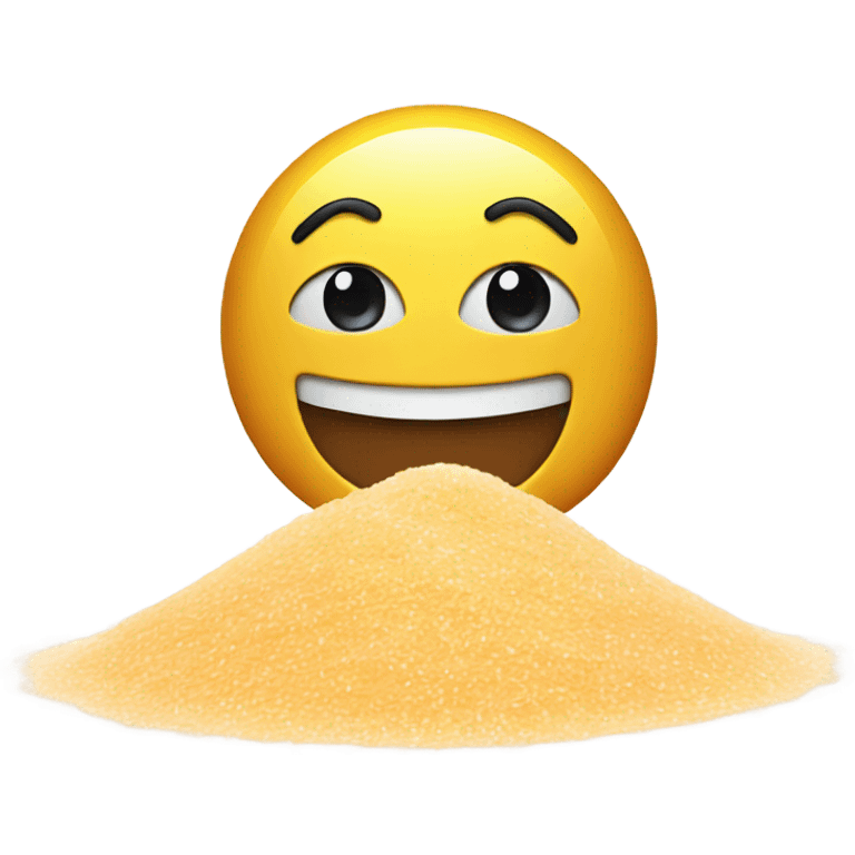 happy emoji with pile of salt emoji