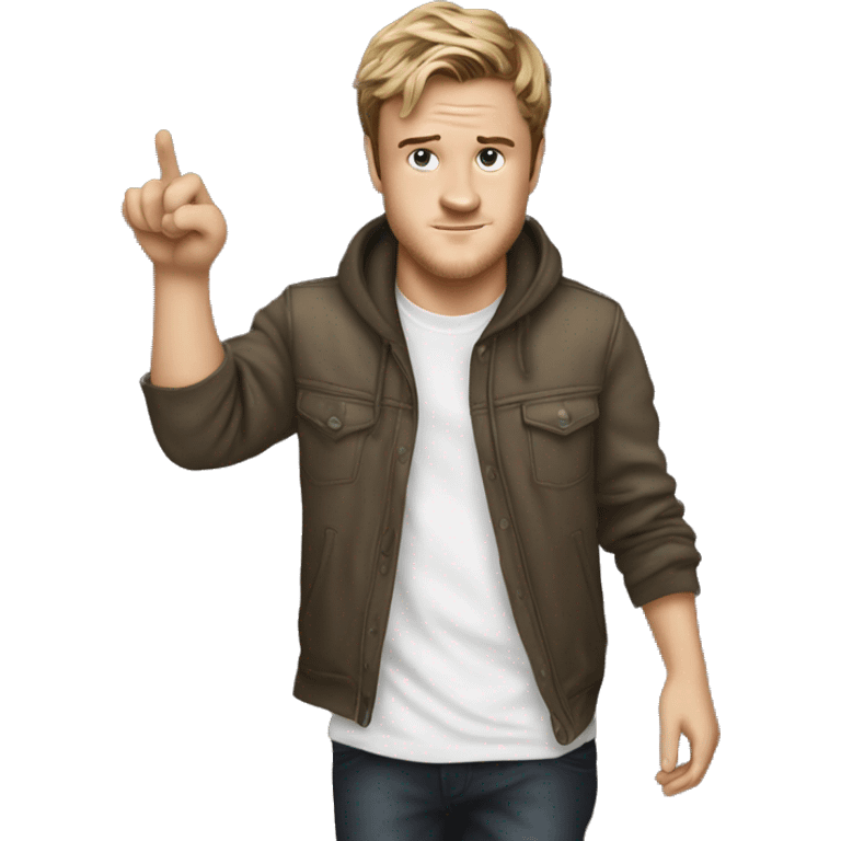 A dogg whith Josh hutcherson emoji