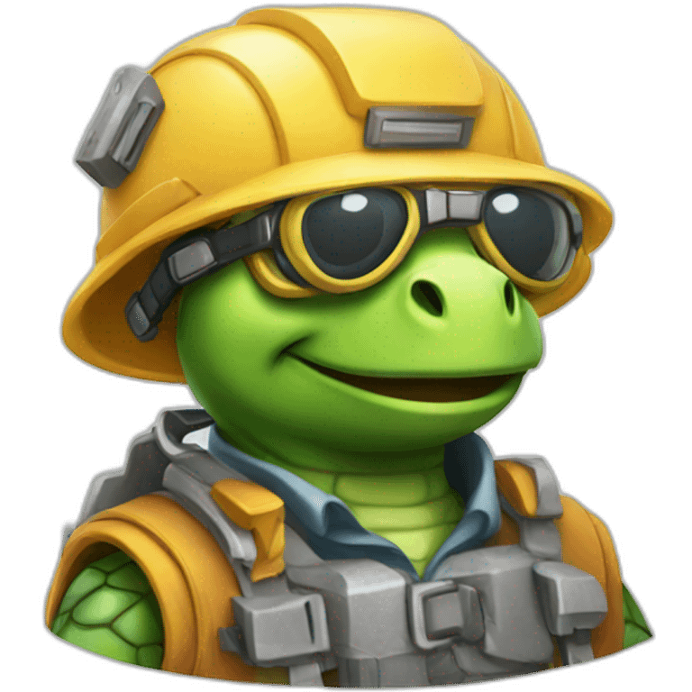 Engineer turtle emoji