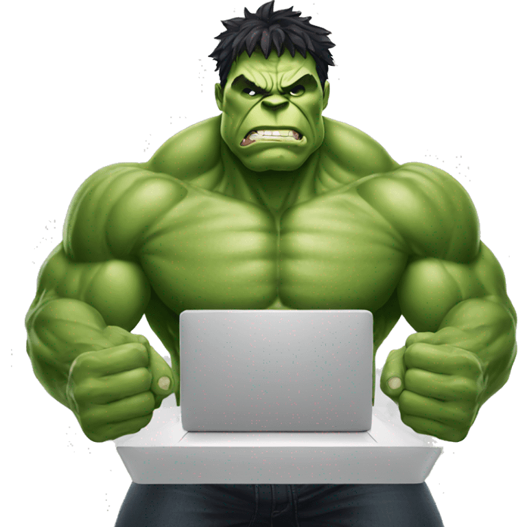 hulk with laptop emoji