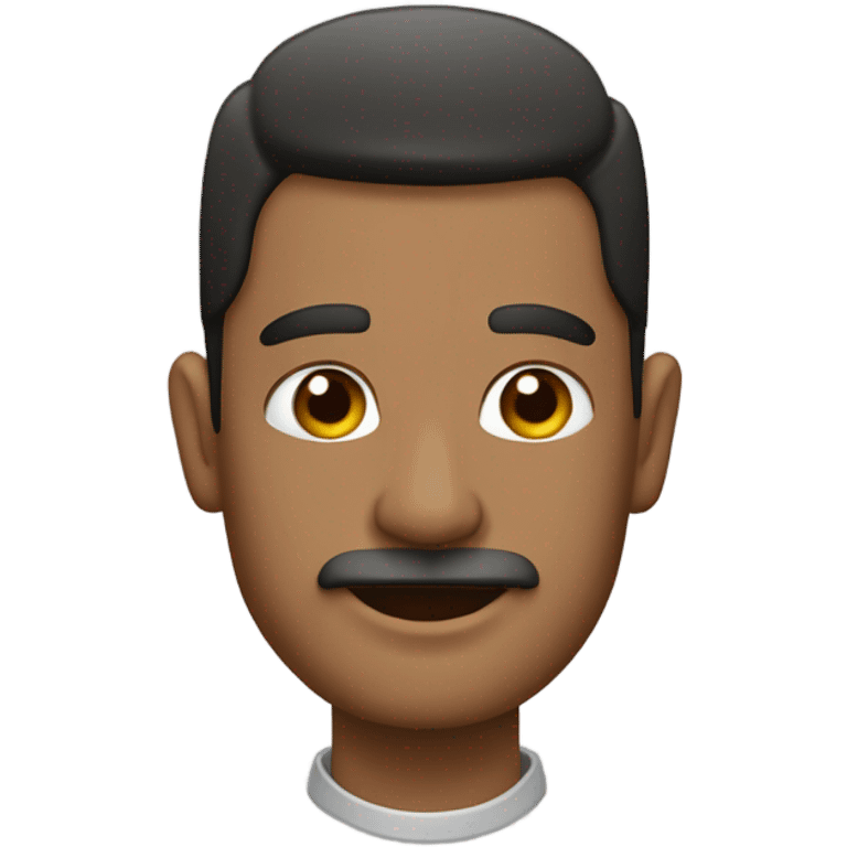 Hombre pelón y aretes en las orejas  emoji