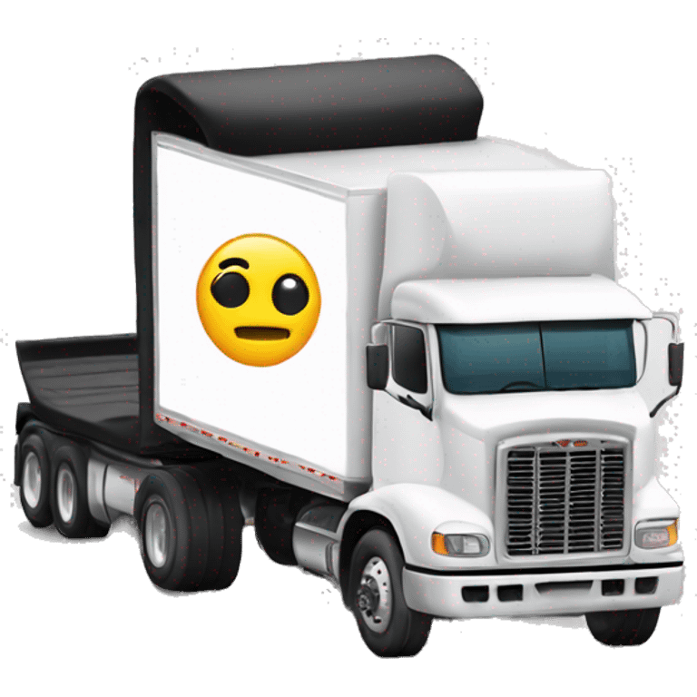 Semi truck with “PGS” letters on the side emoji