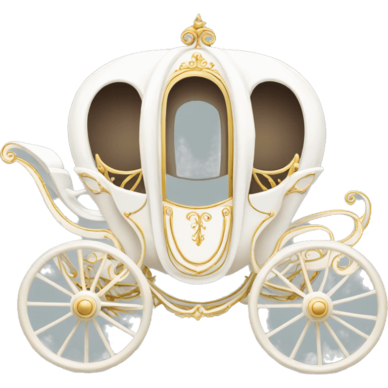 white Vintage pretty Princess carriage  emoji