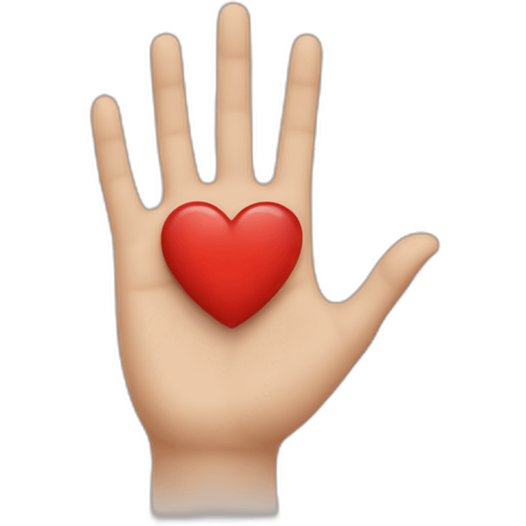 Heart hand emoji