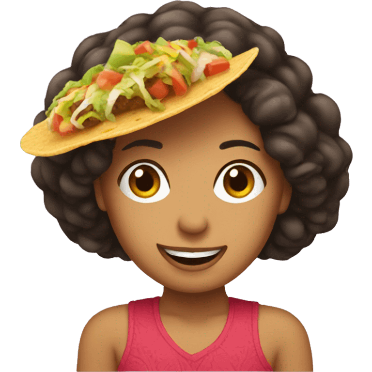 Latina with a taco emoji