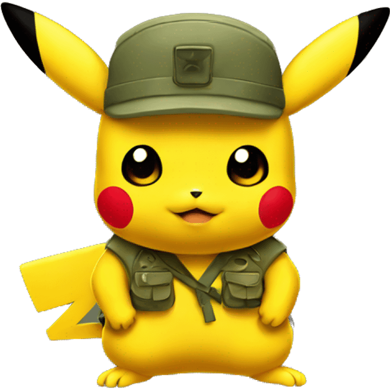  Army Pikachu  emoji