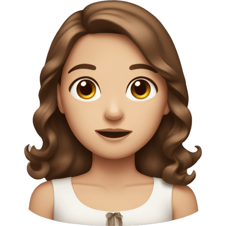 brown hair bow girl emoji