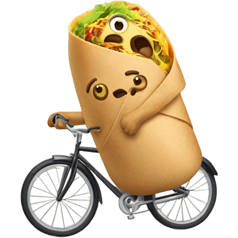 Burrito riding bike emoji