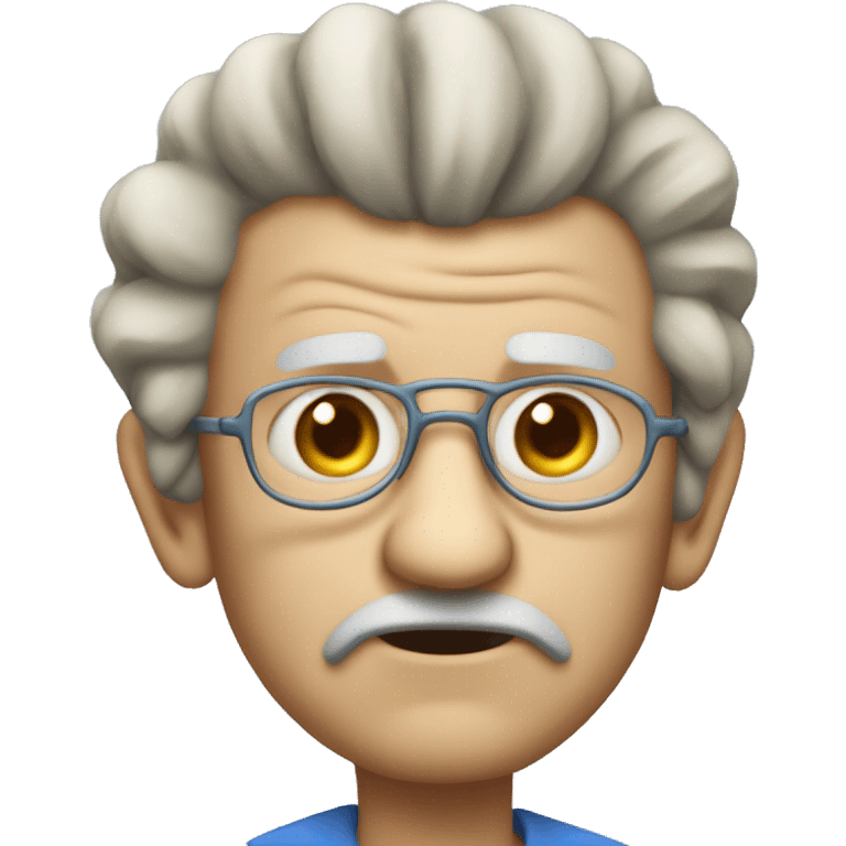 old yucky person with a hedious blue mohawk  emoji