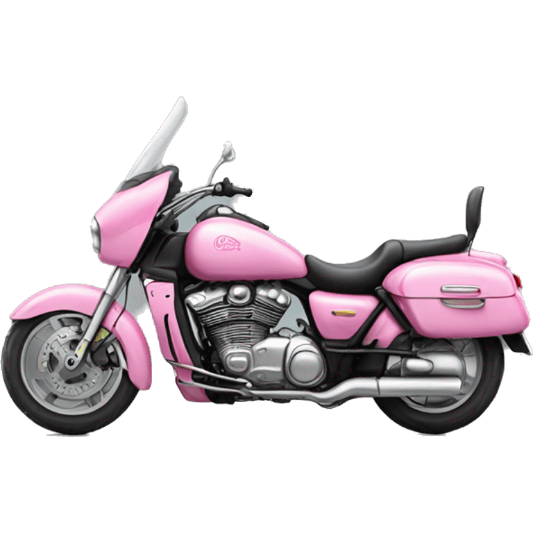 Realistic pink motorcycle  emoji