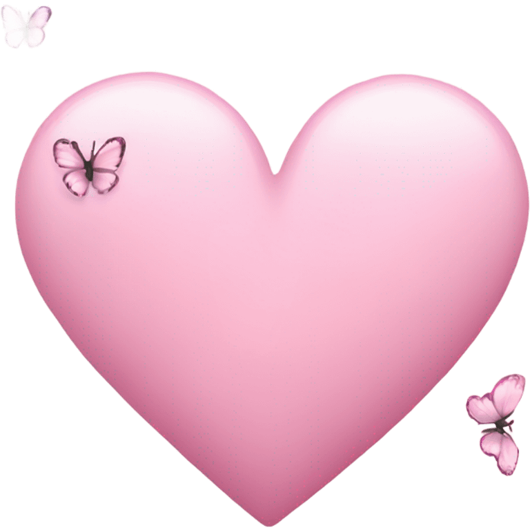 light pink heart with butterflies  emoji