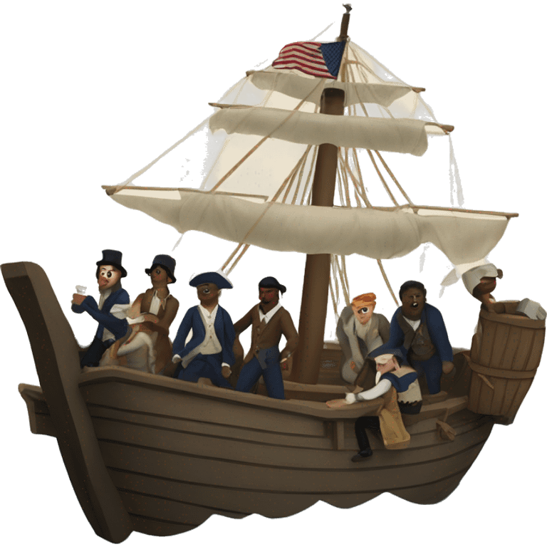 The Boston tea party emoji