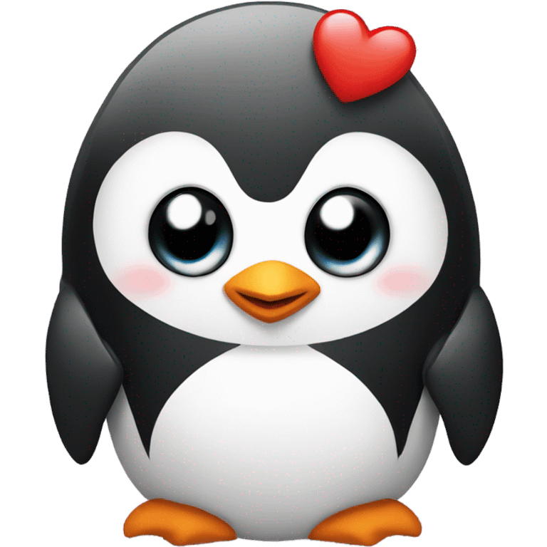 Penguin love emoji