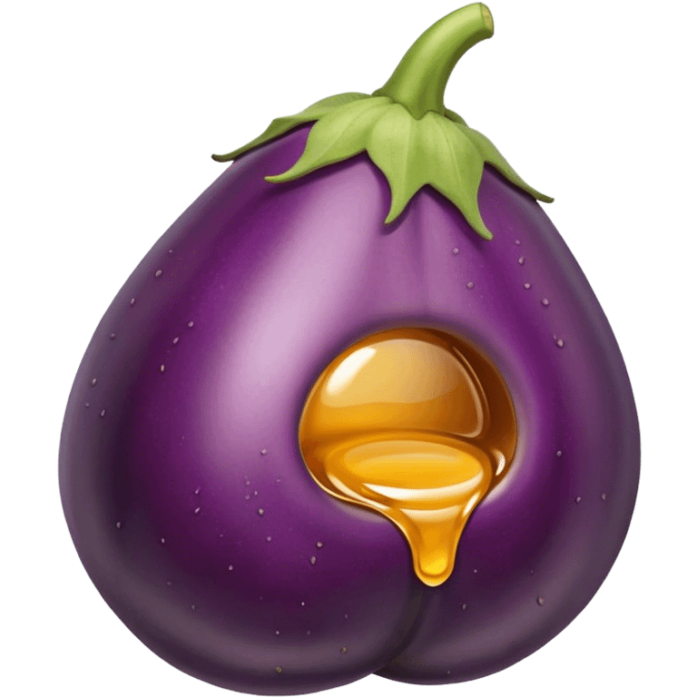 eggplant covered in honey emoji