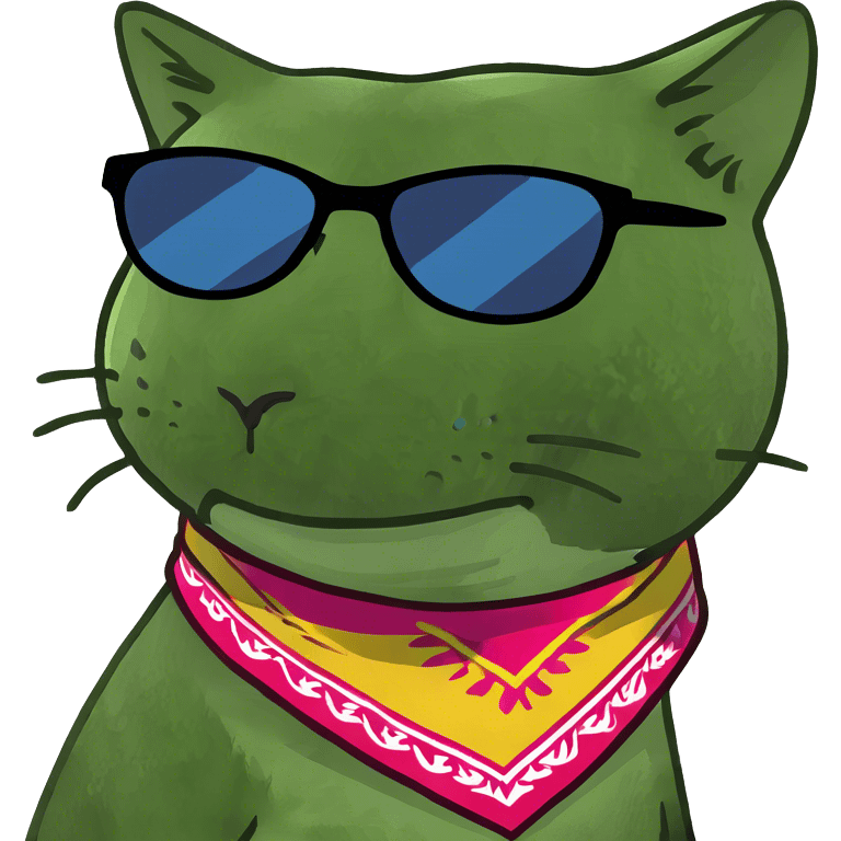 Cat with sunglasses emoji