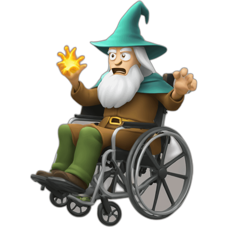 angry wizard on wheelchair spell emoji