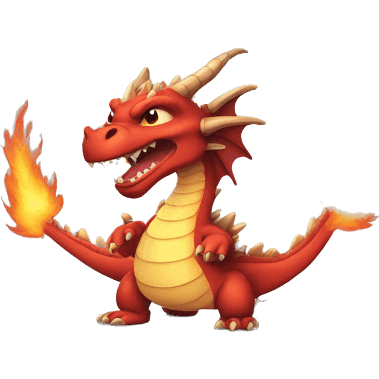 dragon cute angry fire breathing emoji