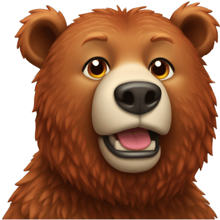 Bear with red beard emoji